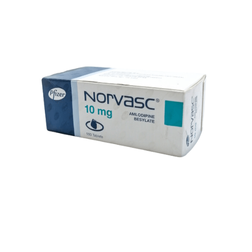 Norvasc 2 norvasc 10 a white box with blue and white text